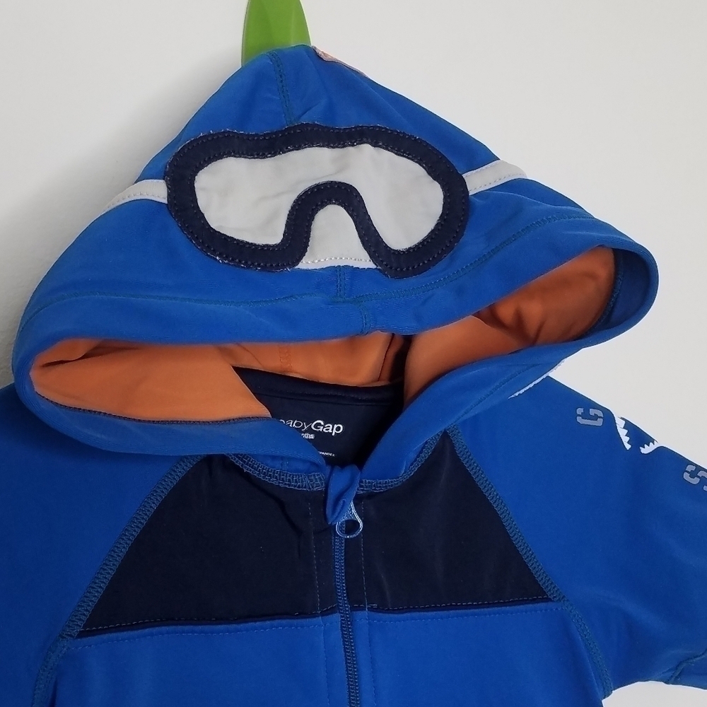 Gap Scuba Hood Rashguard Swim Beach Shirt 18-24m - Picture 5 of 6